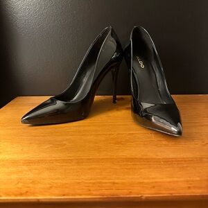 Aldo Glossy Black Women's Heels